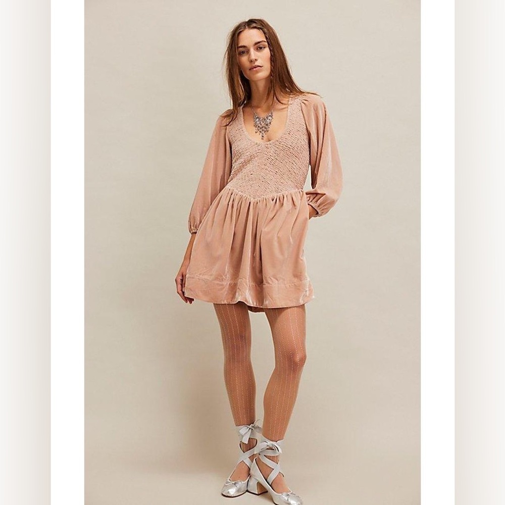 Free People Farrier Velvet Mini Dress
